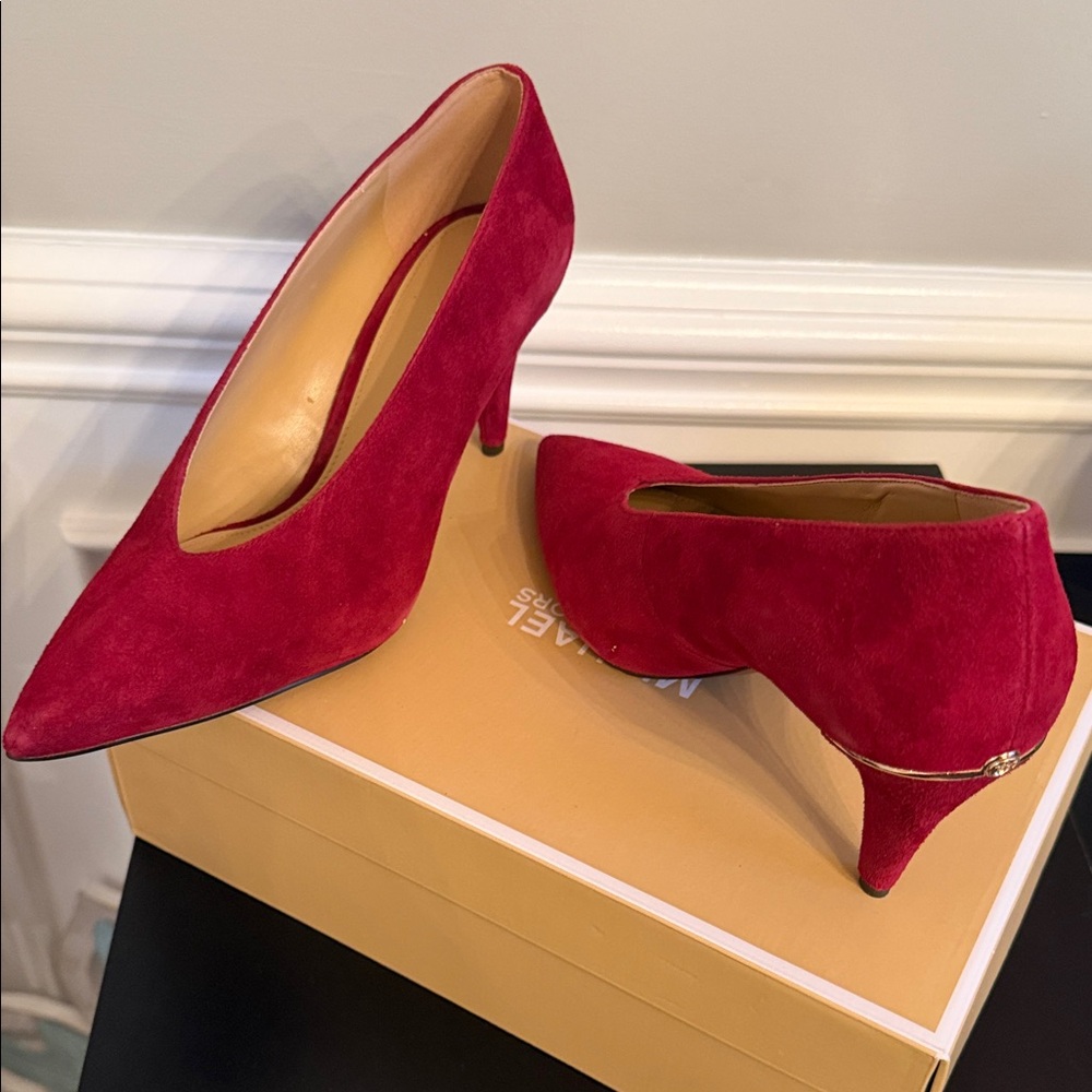 Michael Kors Red Suede Heels